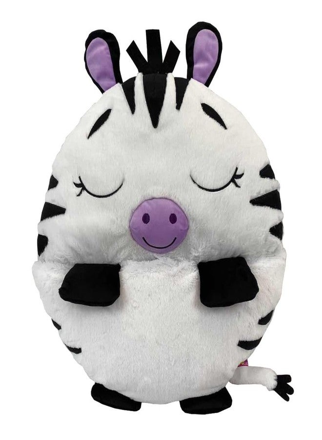 Happy Nappers Pillow & Sleepy Sack Zinnia Zebra- Comfy, Cozy, Compact, Super Soft, Warm, All Season, Sleeping Bag with Pillow- Medium 54” x 20” - Image 1